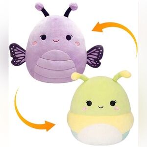 Flip A Mallows Rutabaga The Caterpillar & Bibiana The Butterfly Plush 8”